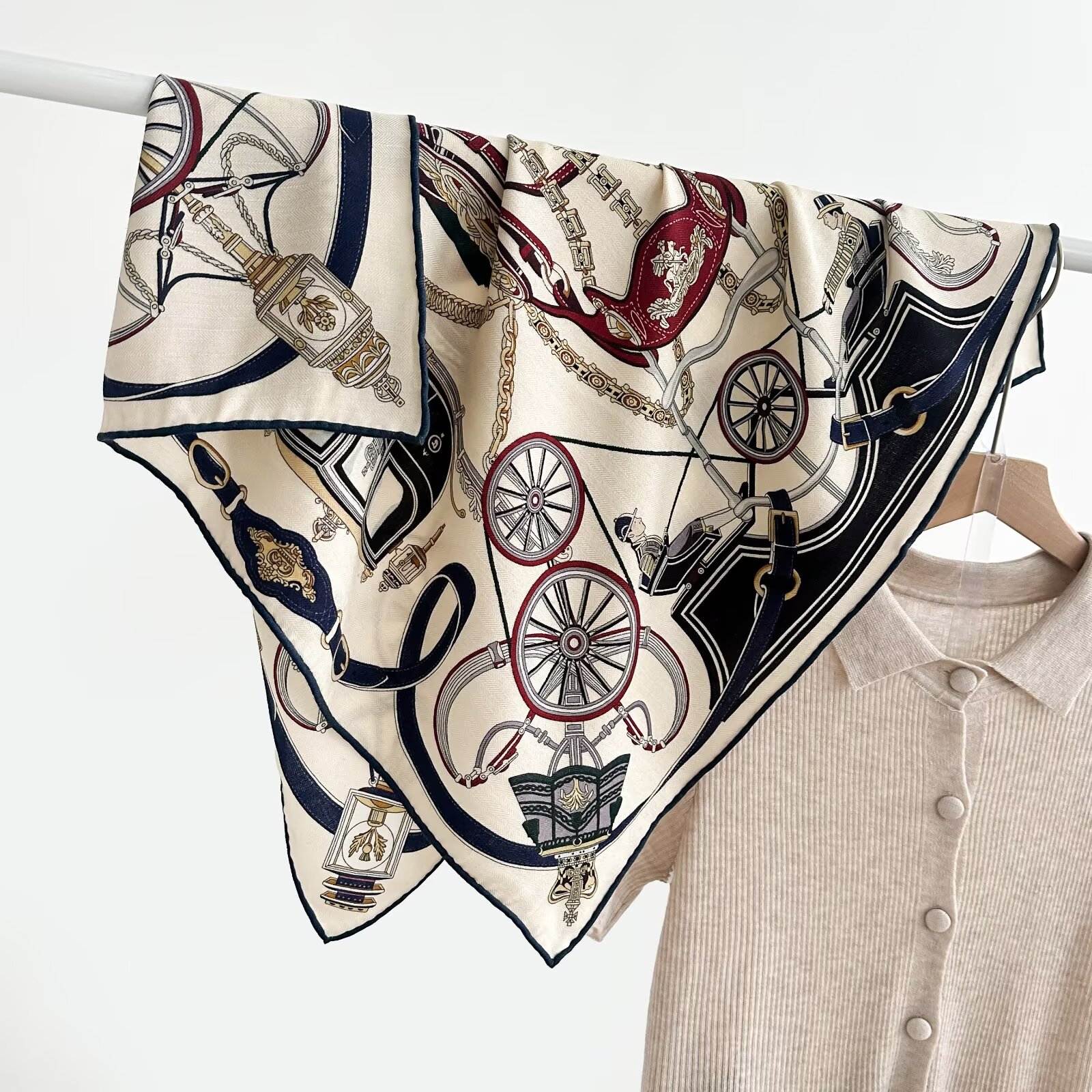 Heritage Carriage Wool & Silk Scarf - Image 1
